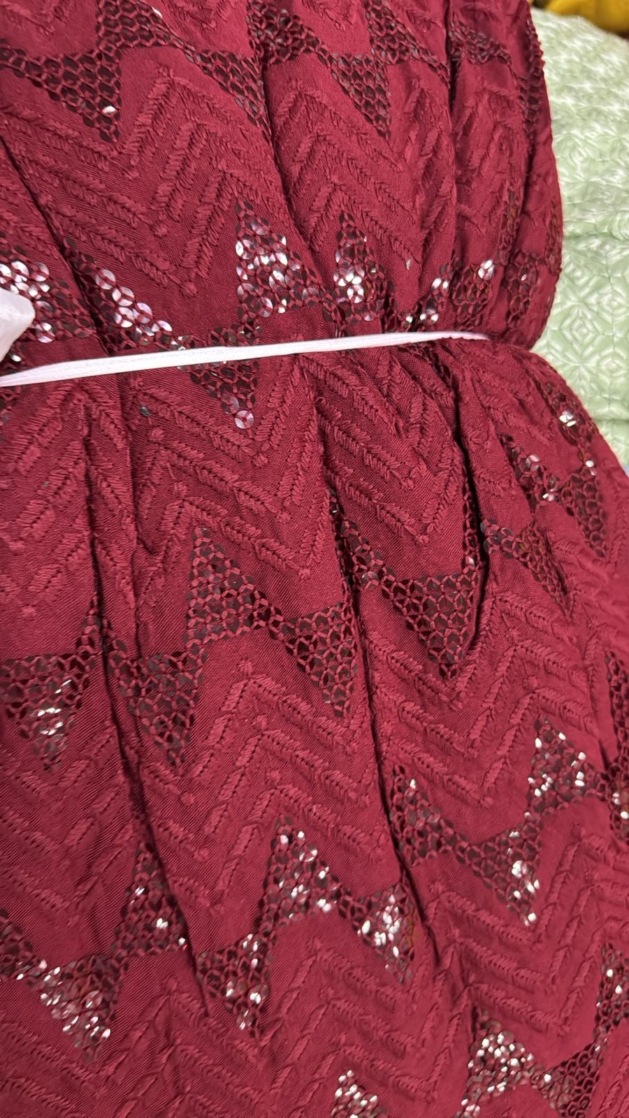 Men's Sequin Embellished Kurta - Festive Wear