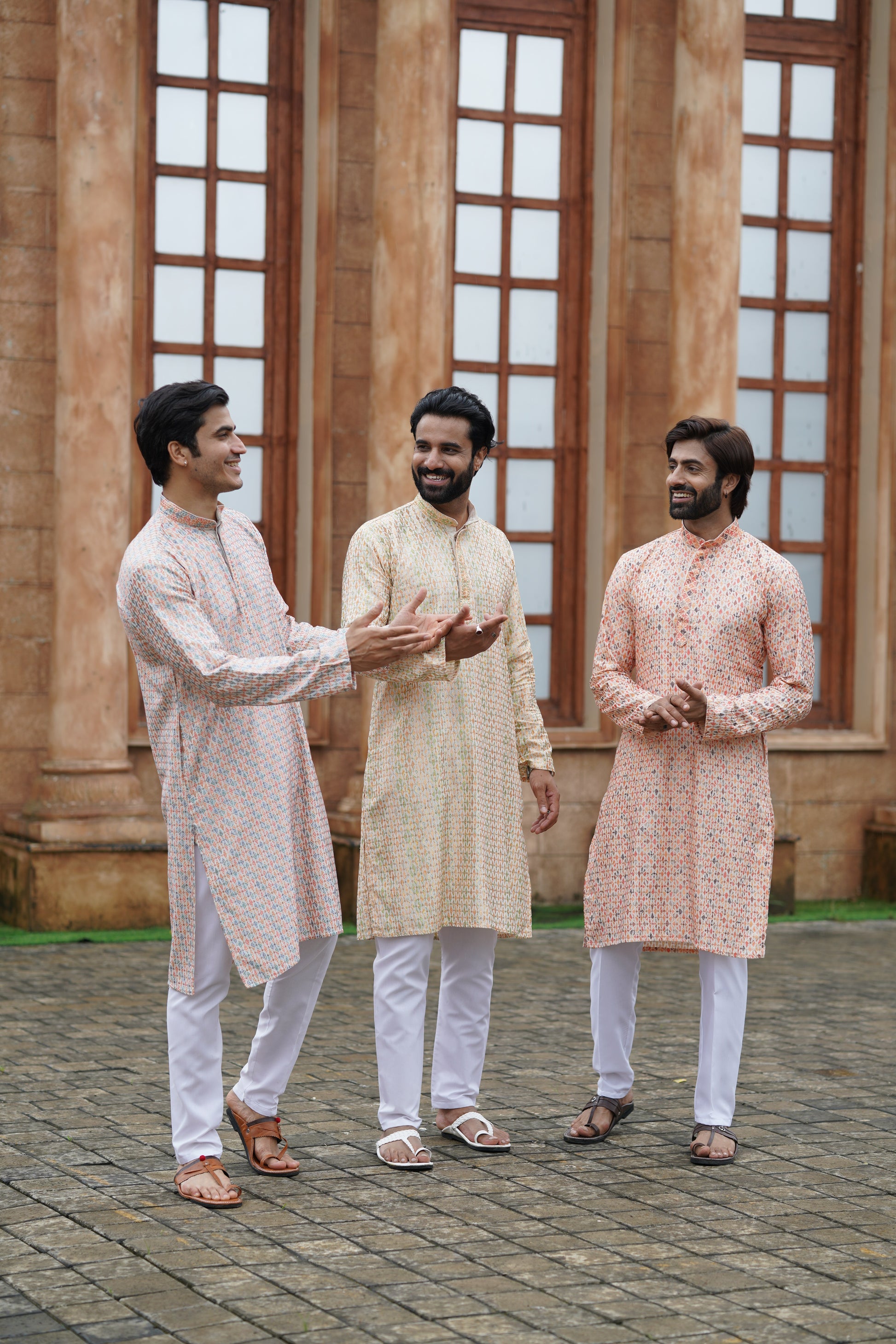 Men’s Cotton Printed Kurta with Metallic Touch