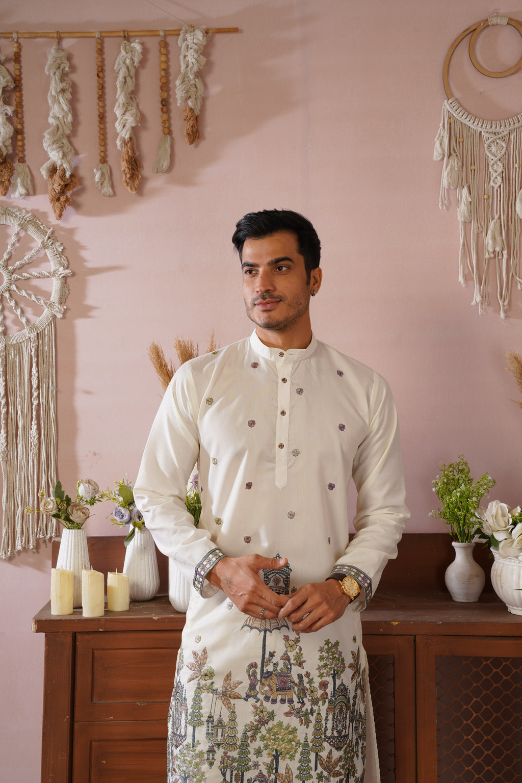 Royal Baraat Embroidered Kurta Set for Men