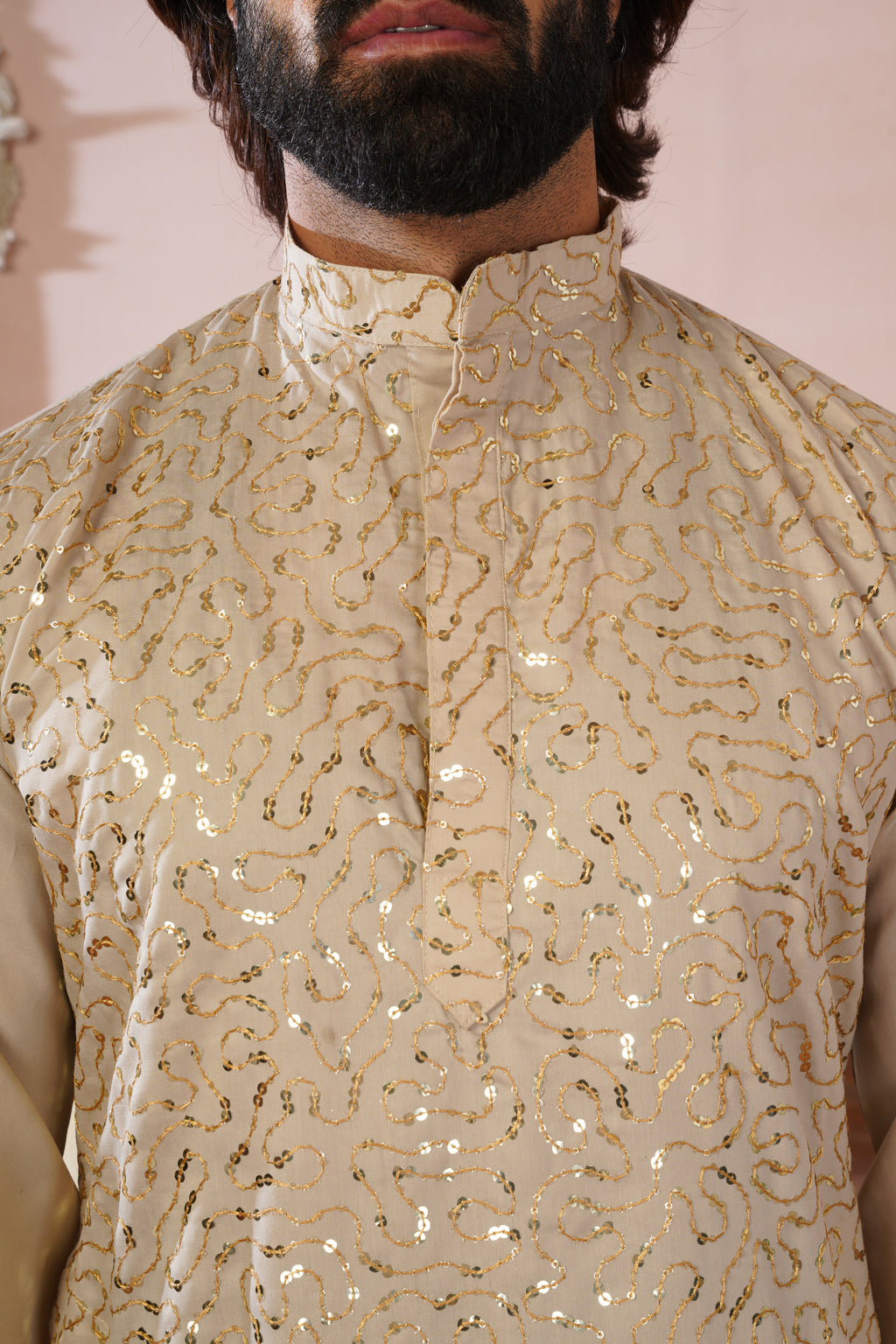 Gulshan Ivory Royale Sequin Embroidered work Kurta Set