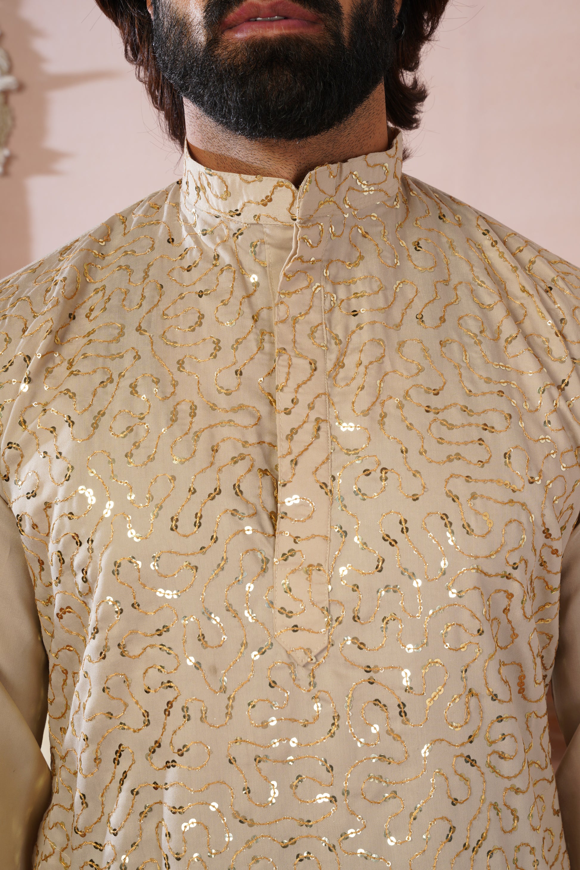 Gulshan Ivory Royale Sequin Embroidered work Kurta Set
