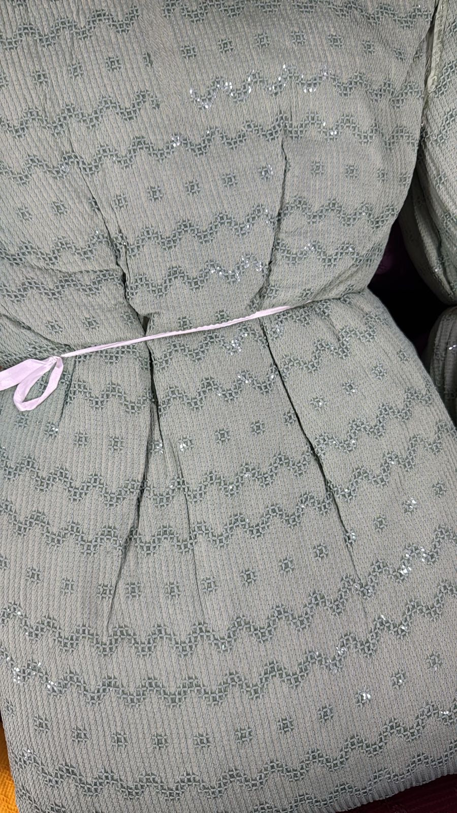 Men's Chikankari Embroidered and Sequin Kurta