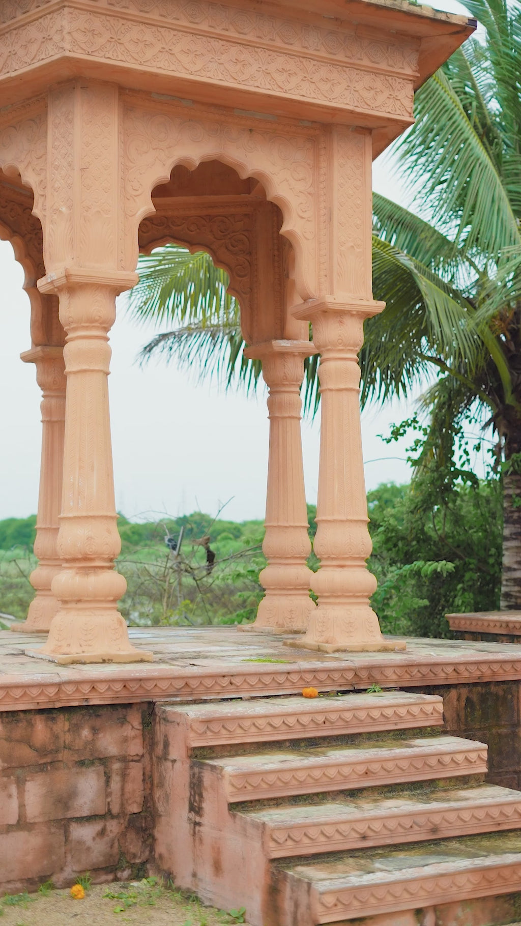 Red Men’s Grid Print Chikankari Embroidered Kurta